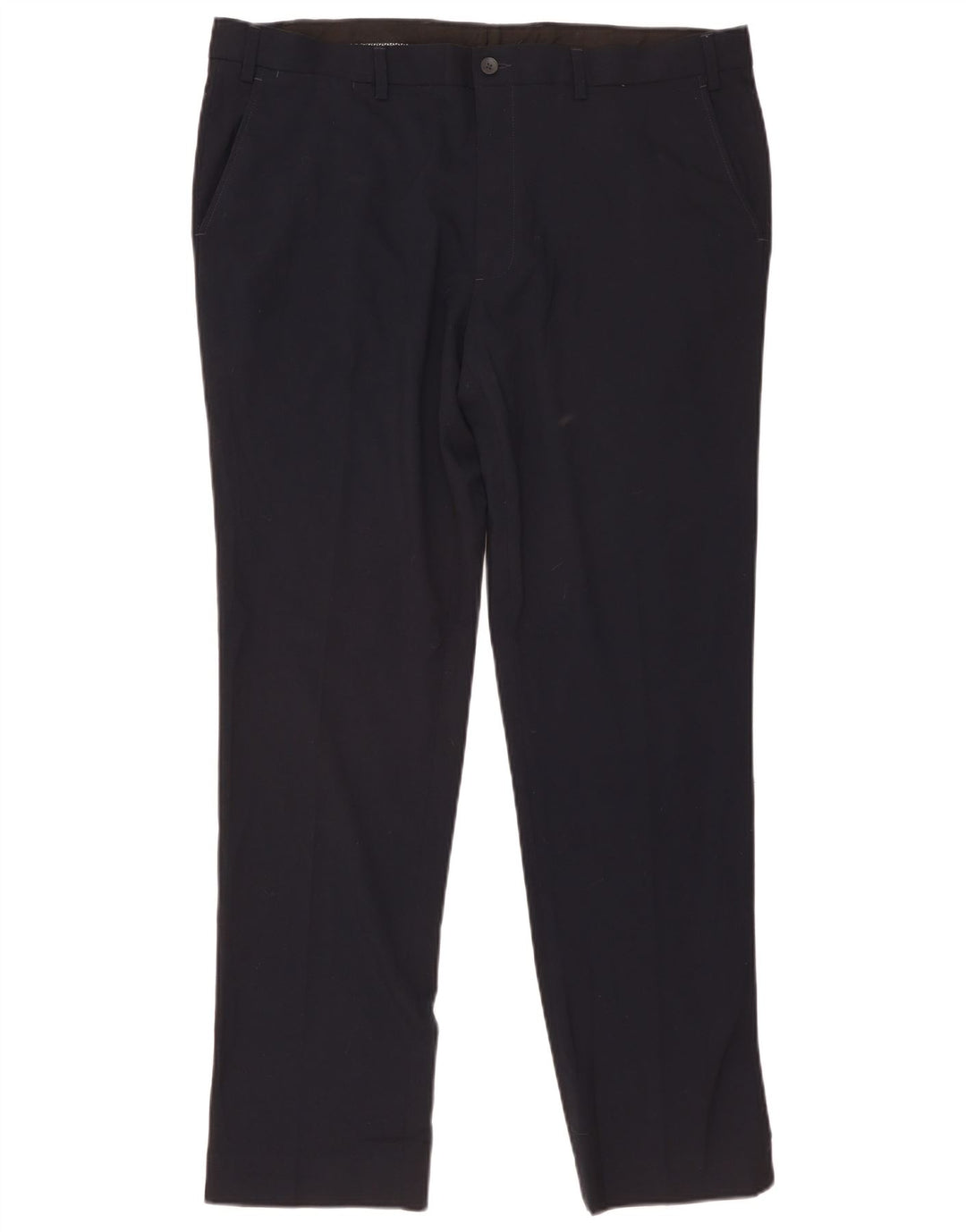 Marks & Spencer Pantalones chinos ajustados para hombre W40 L33 Poliéster azul marino