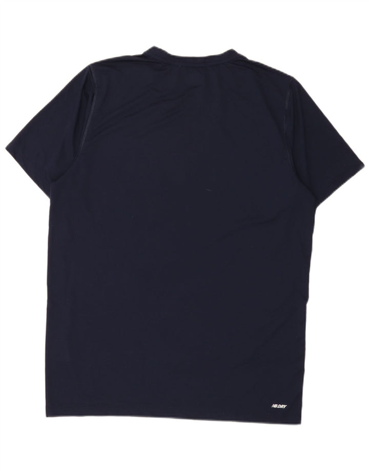 New Balance Camiseta gráfica para hombre Top Large Poliéster azul marino