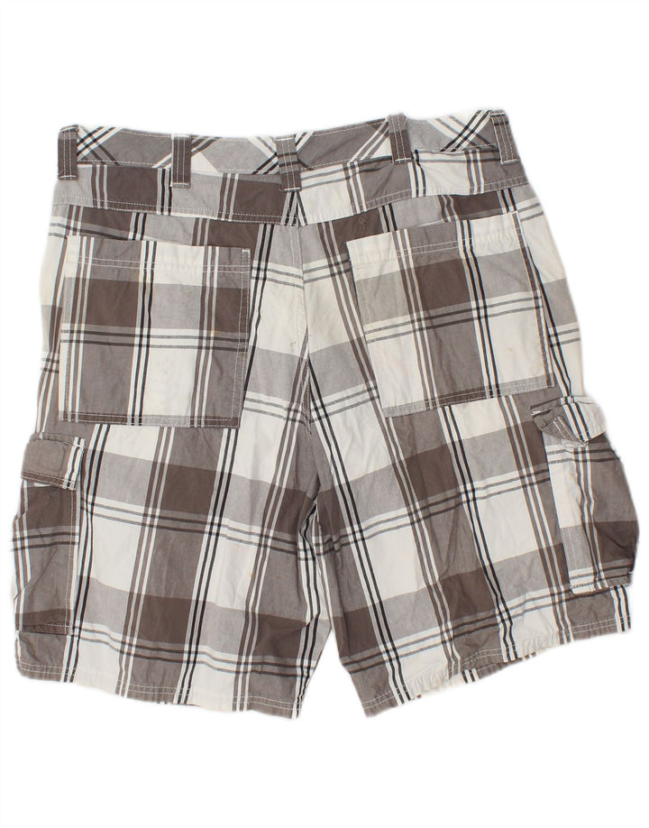 Wrangler Pantalones cortos tipo cargo para hombre W34 Algodón a cuadros blancos grandes