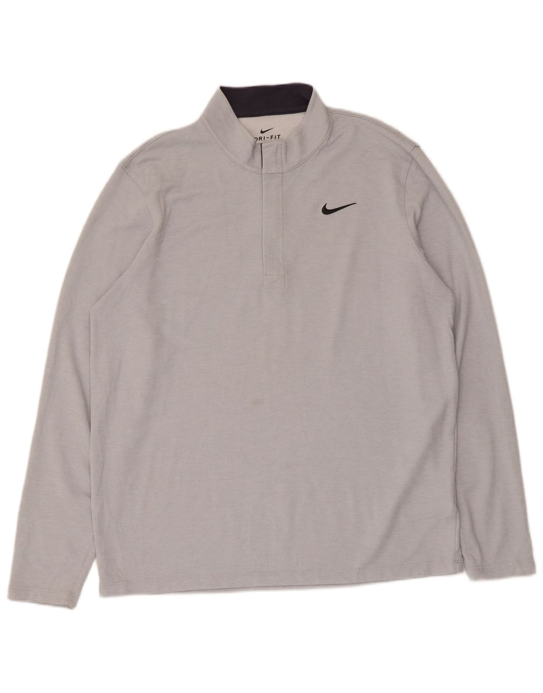 Nike Dri Fit - Chándal estándar con cremallera y cuello para hombre, talla grande, color gris