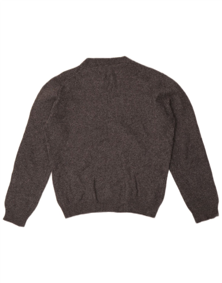 Zara Hombre Jersey De Cuello Redondo De Lana Moteada Gris Medio