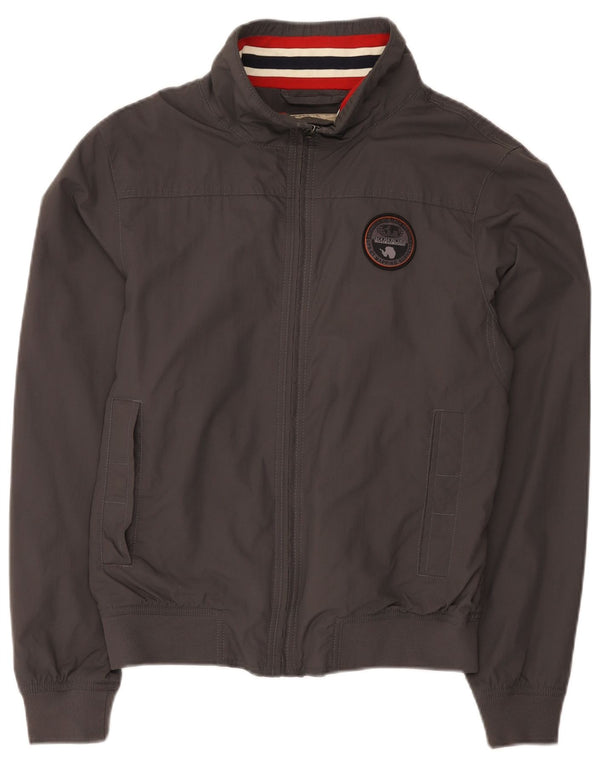 Napapijri Chaqueta impermeable bomber para hombre UK 38 Poliamida gris medio