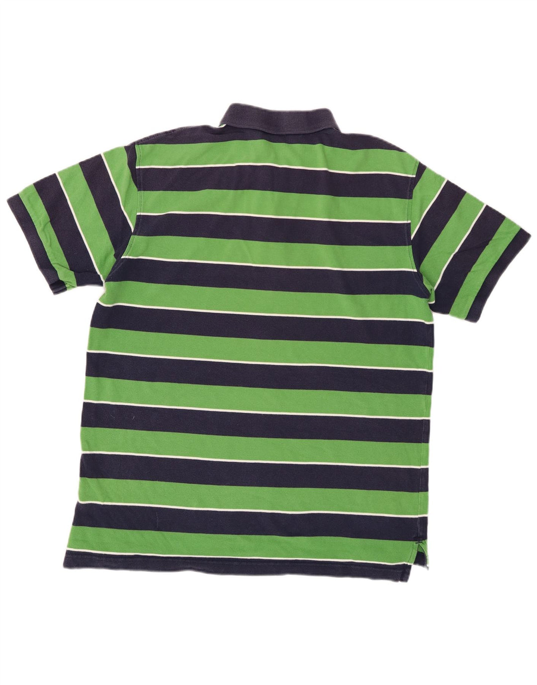IZOD Polo para hombre de algodón a rayas verdes grandes