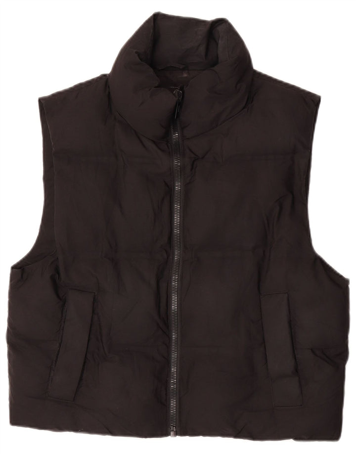 Zara Mujer Chaleco Acolchado Extragrande UK 6 XS Poliéster Negro