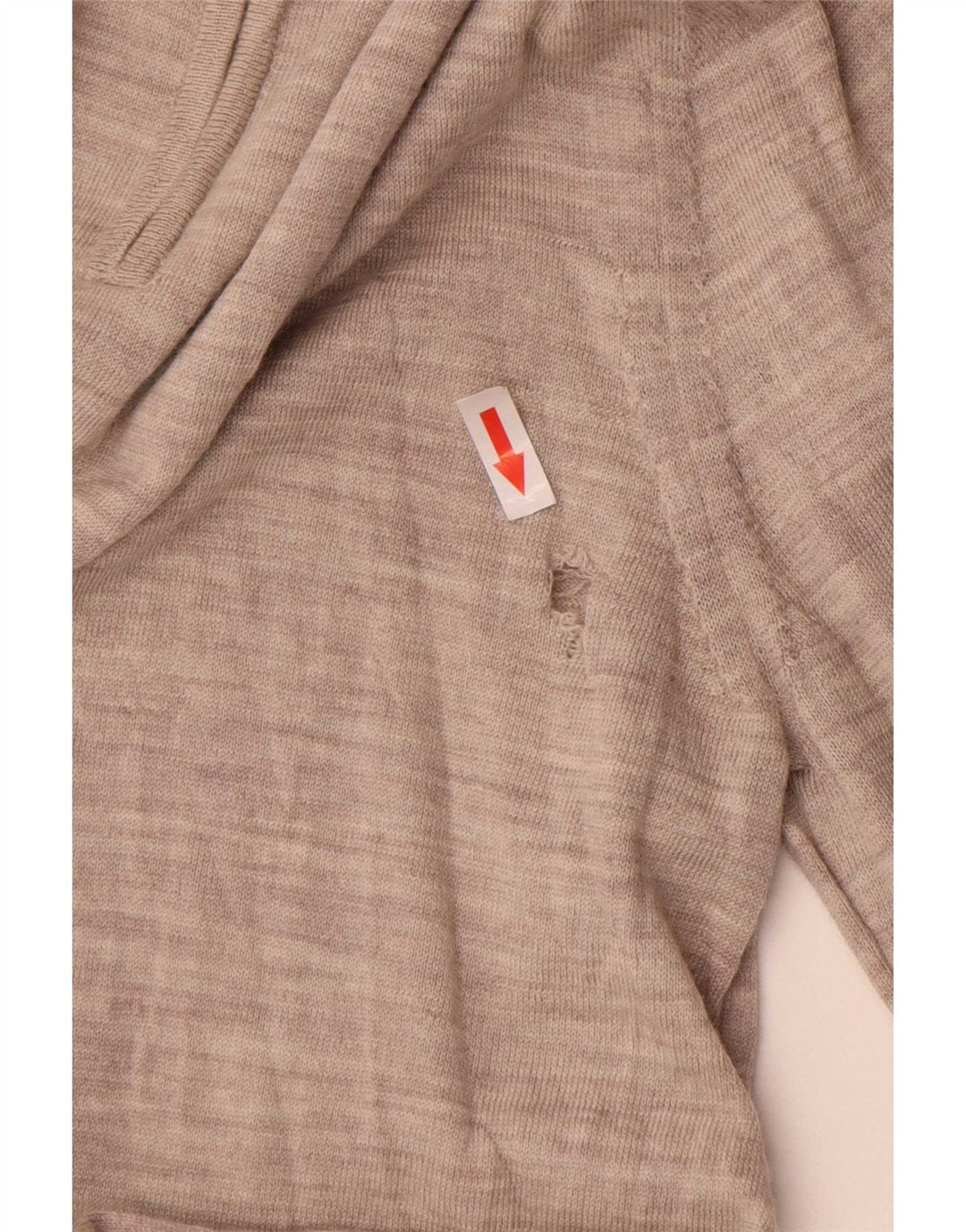 Jersey Reiss para hombre con cuello y cremallera de lana moteada gris grande