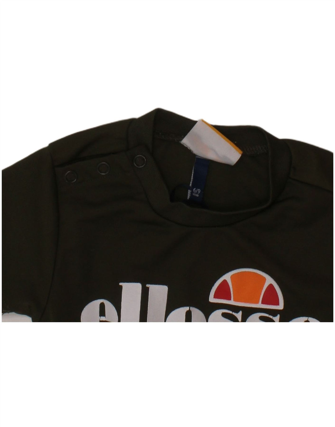 ELLESSE Camiseta gráfica para bebés niños 6-9 meses Caqui Colorblock