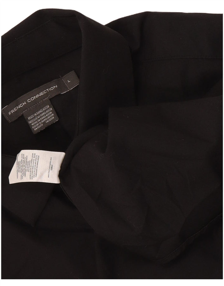 Camisa para hombre French Connection Grande de algodón negro