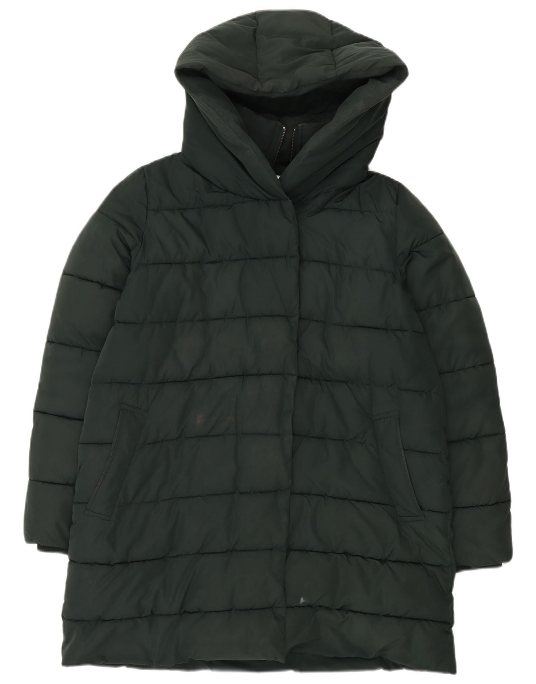 Hobbs Abrigo acolchado con capucha para mujer UK 44 Poliéster verde grande