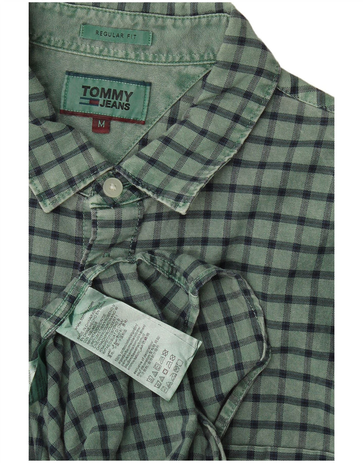 Tommy Hilfiger Camisa Regular Fit De Algodón A Cuadros Verde Medio Hombre