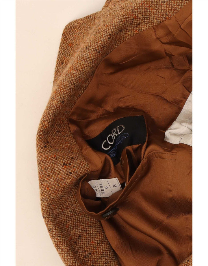 Vintage hombres 2 botones Blazer chaqueta IT 50 grande marrón moteado