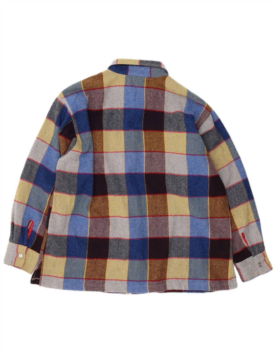 Camisa Sobrecamisa Mujer Benetton Loose Fit IT 46 Large Cuadros Multicolor