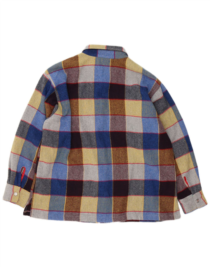 Camisa Sobrecamisa Mujer Benetton Loose Fit IT 46 Large Cuadros Multicolor