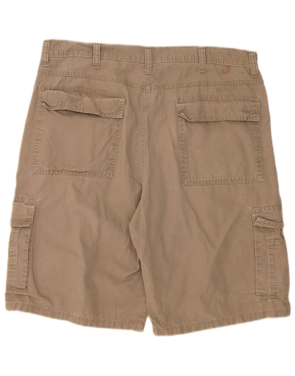 Wrangler Pantalones cortos tipo cargo para hombre W36 Large Khaki Cotton