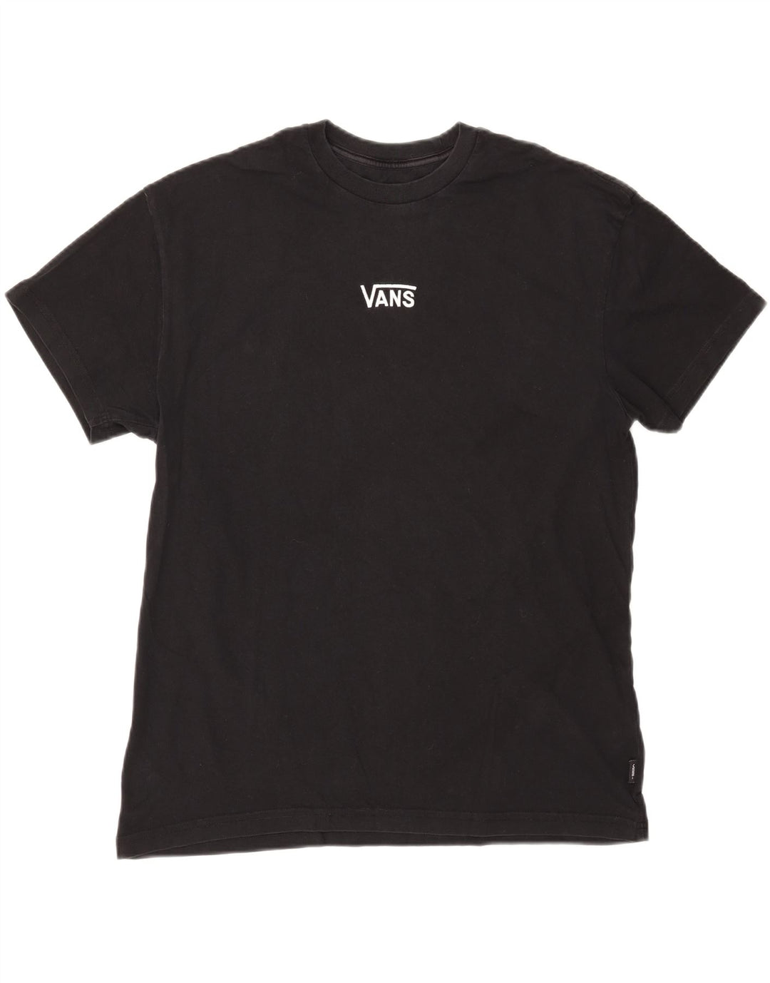 VANS Hombre Camiseta Top Medium Negro Algodón
