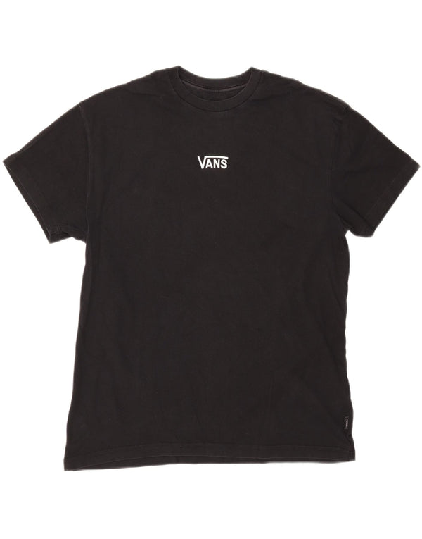 VANS Hombre Camiseta Top Medium Negro Algodón