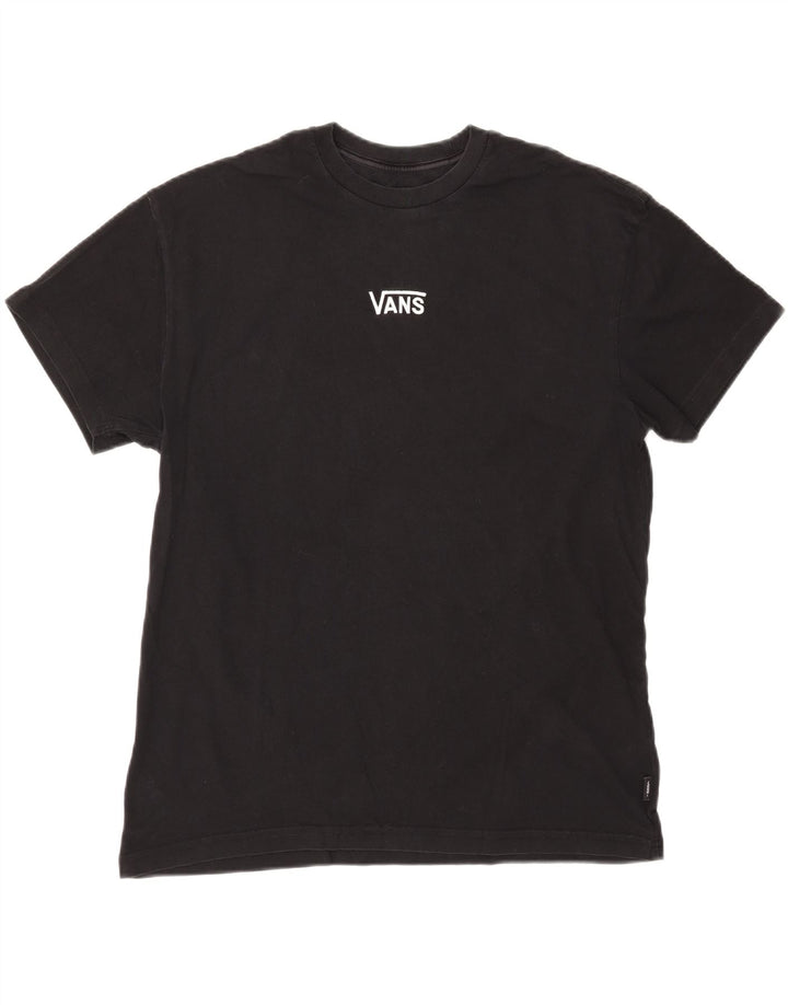 VANS Hombre Camiseta Top Medium Negro Algodón