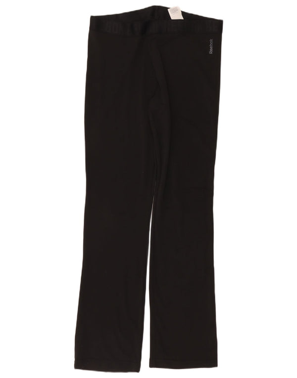 REEBOK Leggings Mujer UK 12/14 Mediano Negro Poliéster