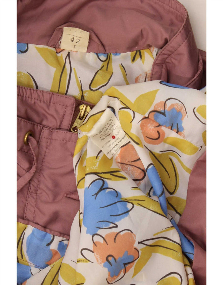 Vintage mujer oversized Parka chaqueta EU 42 poliéster rosa grande
