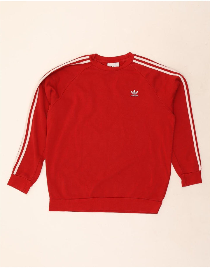 Adidas Hombre Sudadera Jumper Grande Rojo Algodón