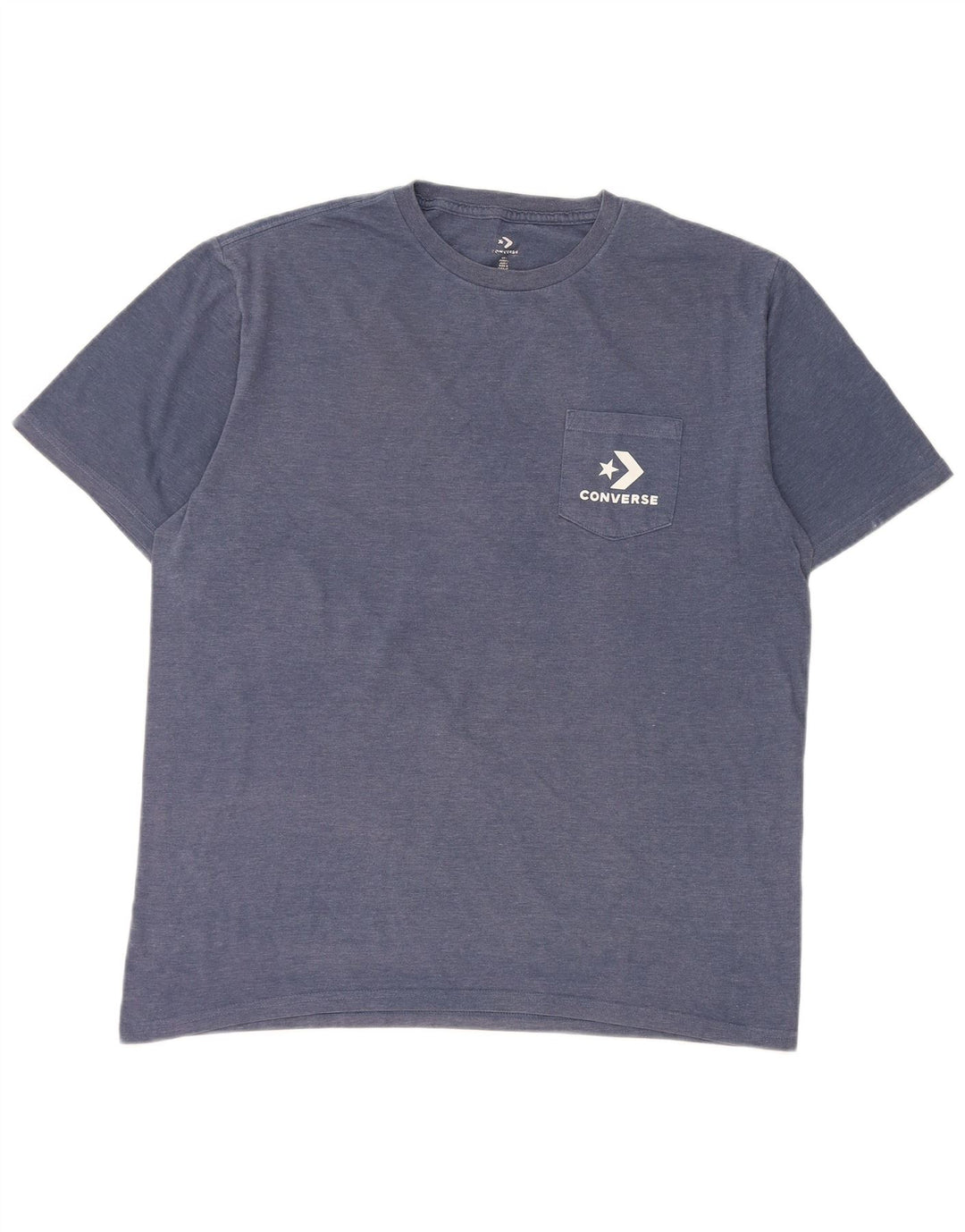 Camiseta Converse Hombre Top Grande Azul Algodón