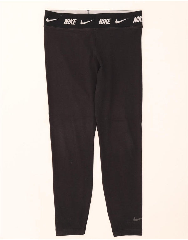 Nike Leggings ajustados con estampado gráfico para mujer, talla 40, talla grande, algodón negro