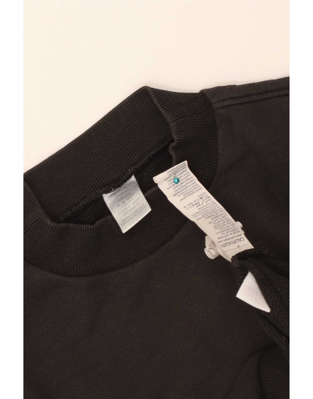 Calvin Klein - Sudadera extragrande para mujer, talla 10, algodón negro pequeño