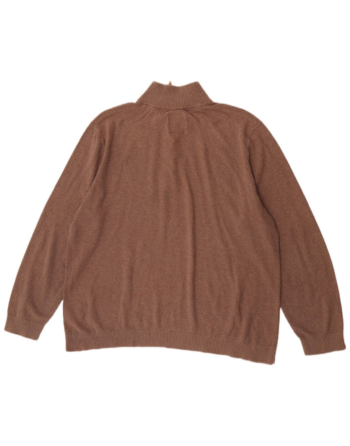 Suéter tipo jersey con cuello y cremallera para hombre de Fat Face 2XL Algodón marrón