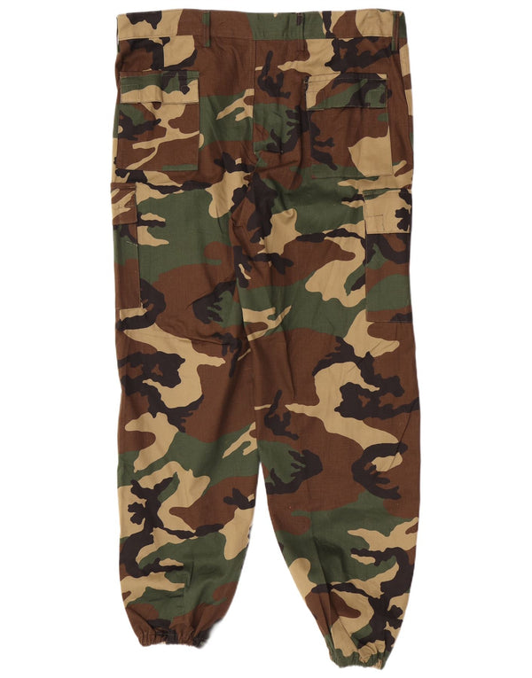 Vintage hombres Joggers pantalones cargo EU 54 2XL W42 L31 Ejército de camuflaje caqui