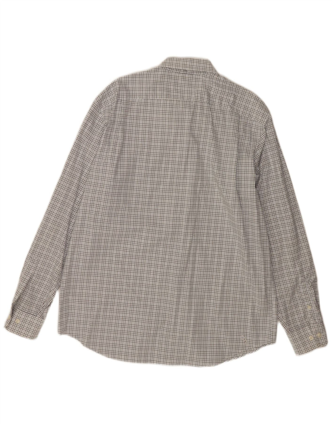 Camisa Nautica Hombre Grande Blanco Cuadros Algodón