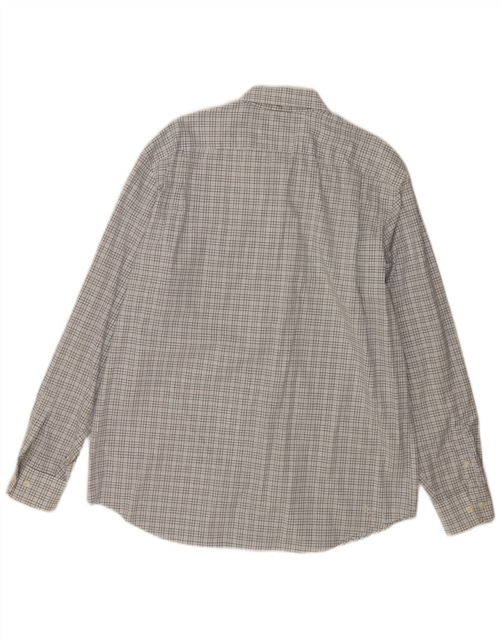 Camisa Nautica Hombre Grande Blanco Cuadros Algodón
