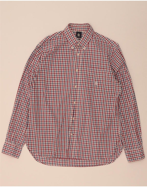 Marina Yachting Camisa de corte regular para hombre Talla 42 Algodón a cuadros rojo grande