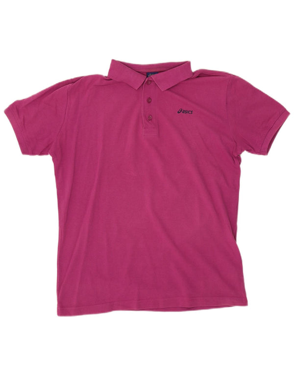Polo Asics Hombre Algodón Granate Medio