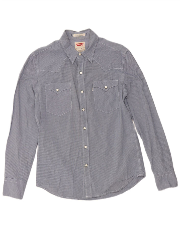 Levi's Camisa ajustada de algodón a cuadros en azul marino para hombre