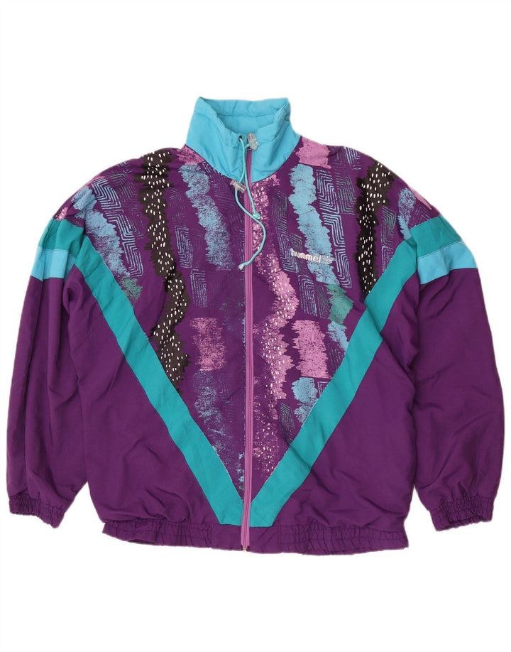 Hummel Hombre Chándal Top Chaqueta Grande Púrpura Colorblock