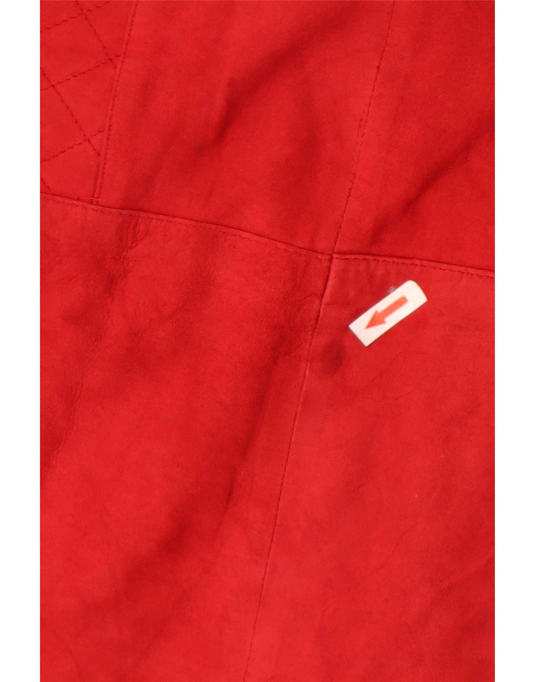 Vintage mujer 1 botón ante Blazer chaqueta Reino Unido 12 rojo medio