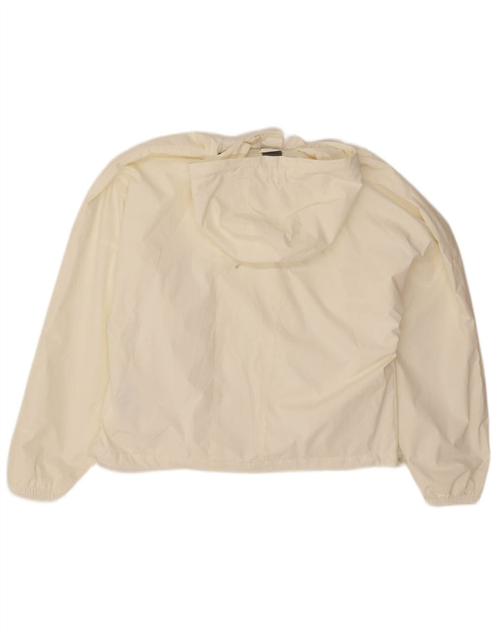 New Balance Chaqueta cortavientos con capucha de gran tamaño para mujer UK 14 Medium White