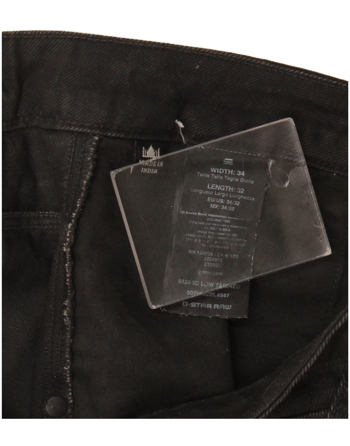 Vaqueros cónicos para hombre G-Star W34 L32 Algodón negro