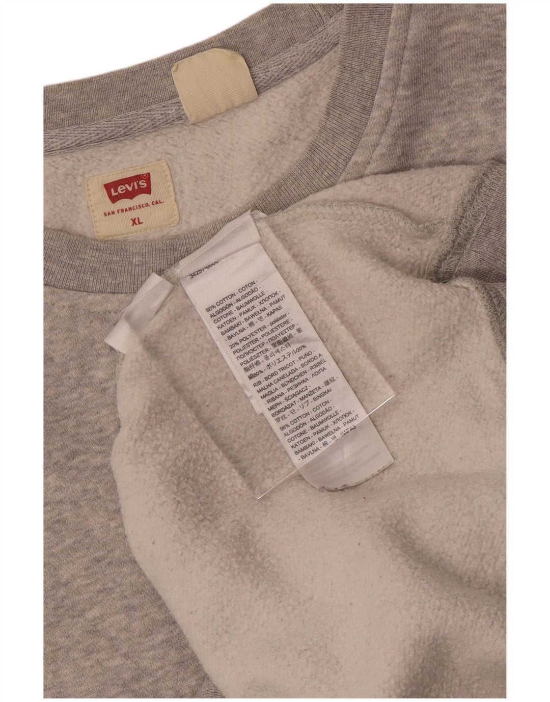 LEVI'S Sudadera extragrande para mujer UK 18 XL Algodón gris