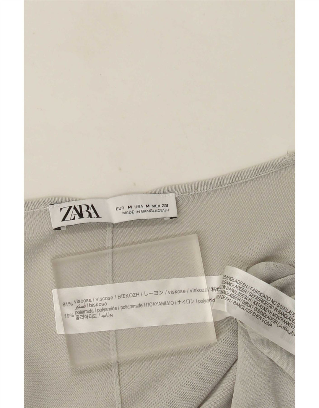 Zara Suéter tipo cárdigan extragrande largo para mujer UK 44 Viscosa gris medio