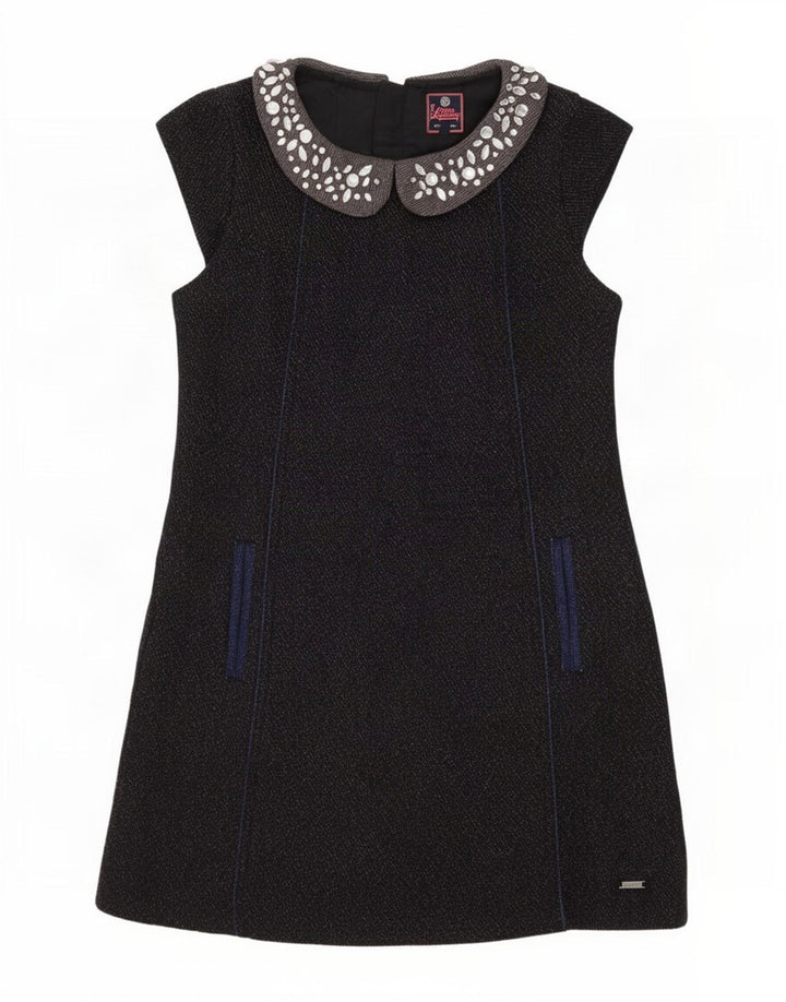 Vestido recto Superdry para mujer, talla 42, lana moteada en azul marino mediano