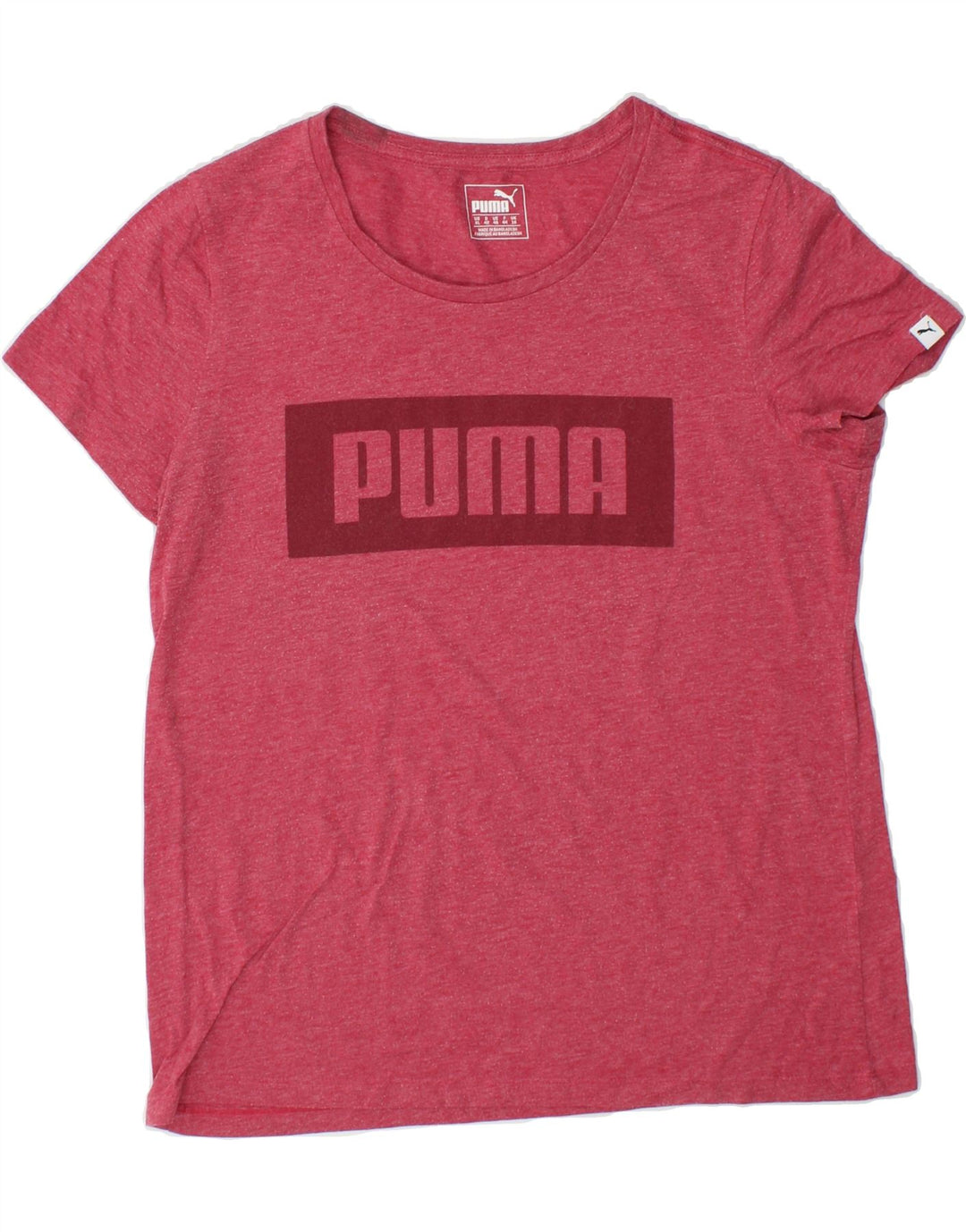 PUMA Womens Graphic T-Shirt Top UK 16 Large Pink Polyester Vintage Puma and Second-Hand Puma from Messina Hembry 