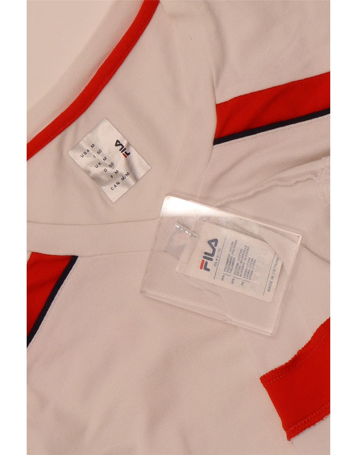 Fila Camiseta Hombre Top Medium Blanco Colorblock Poliamida