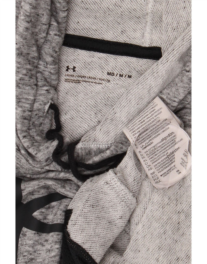 Under Armour Jersey con capucha gráfica de algodón moteado en gris medio | Hombre