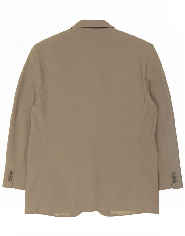 Marks & Spencer Chaqueta tipo blazer de 3 botones para hombre UK 44 XL Poliéster beige