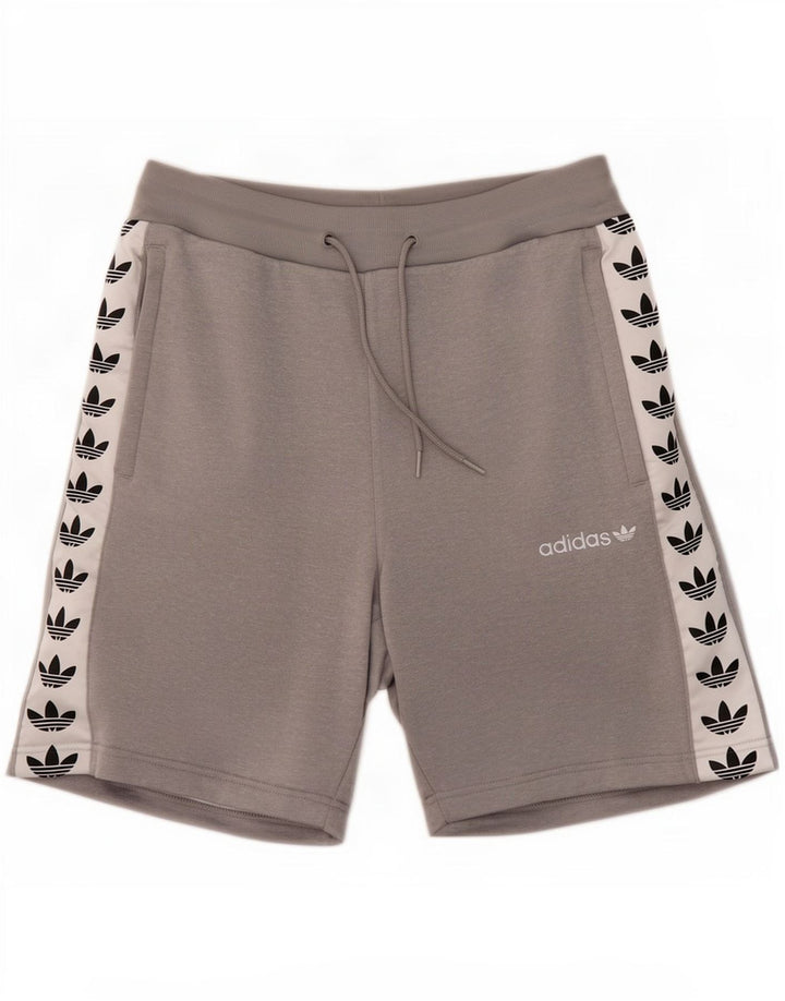 Adidas Hombre Pantalones Cortos Deportivos Gráficos Poliéster Color Block Gris Medio