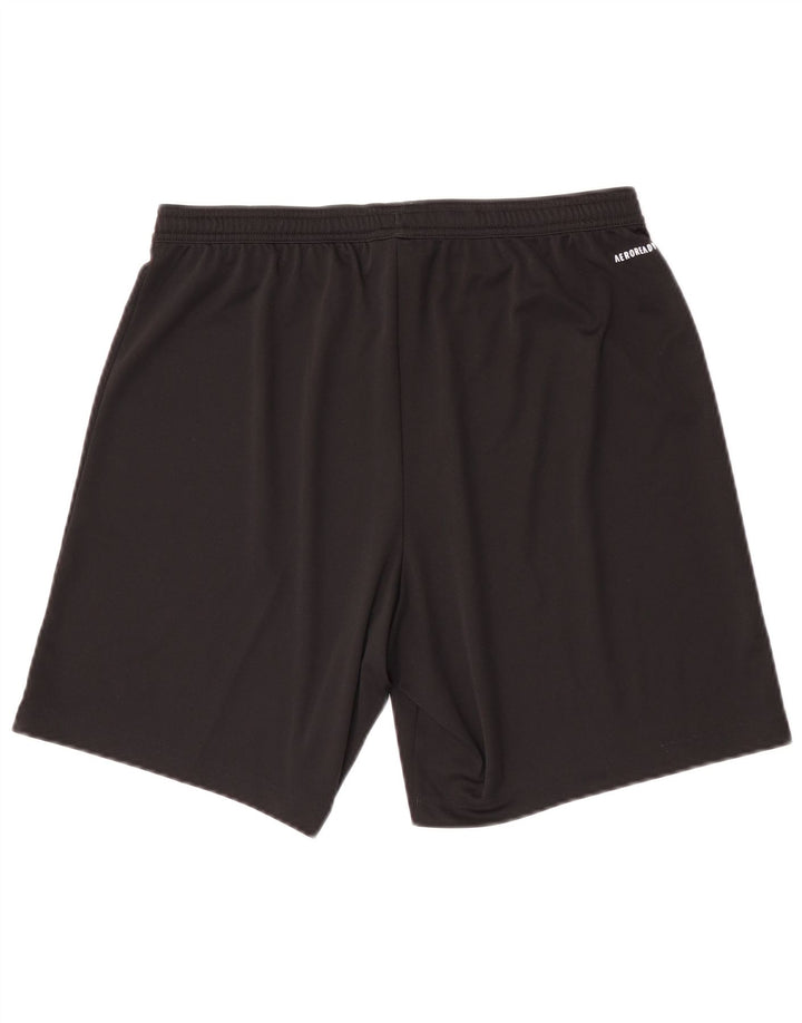 Adidas - Pantalones cortos deportivos para hombre, talla grande, poliéster negro
