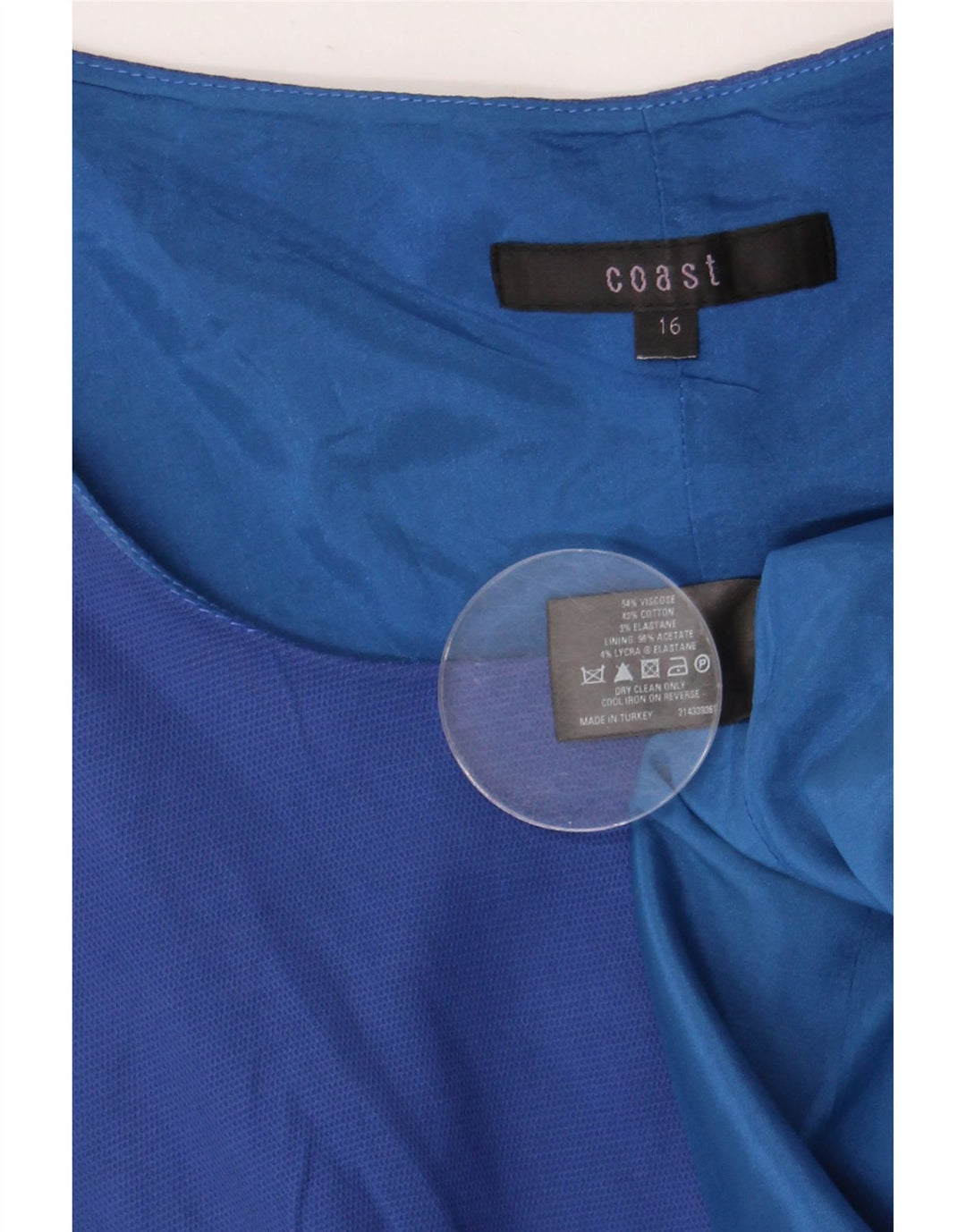 Vestido tubo para mujer Coast UK 46 Algodón azul grande