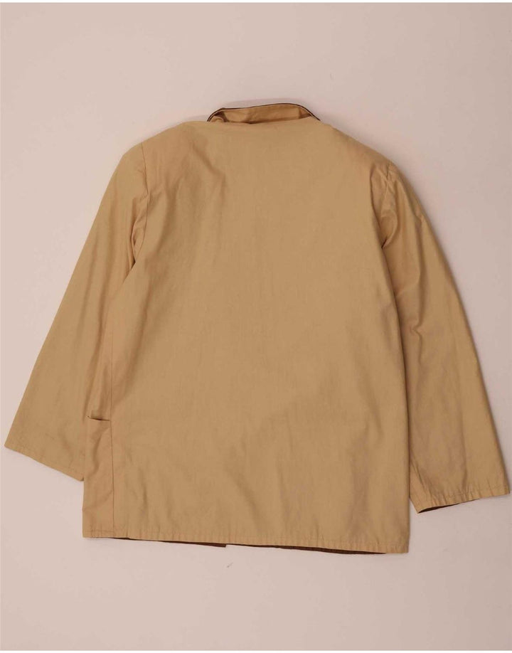 Vintage mujer 2 botones Blazer chaqueta Reino Unido 16 grande marrón colorblock