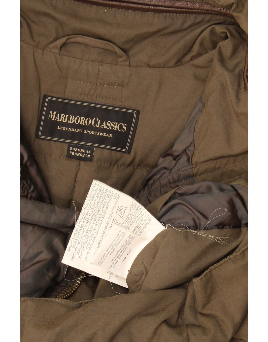 Marlboro Classics Chaleco acolchado para hombre EU 46 Small Caqui Poliéster