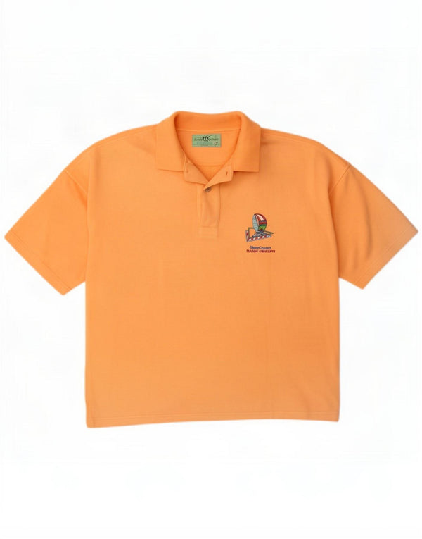 Henry Cottons Polo para hombre Grande Naranja Algodón